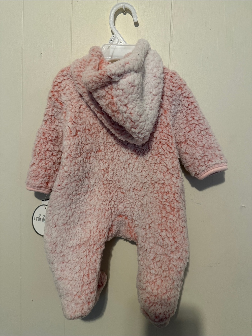 Unbranded Pink Sherpa Penguin Hooded One-Piece for Kids - Picture 2 of 2